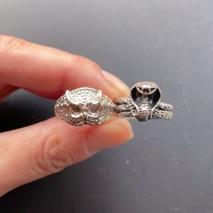 Bundle of 2 silver animal rings